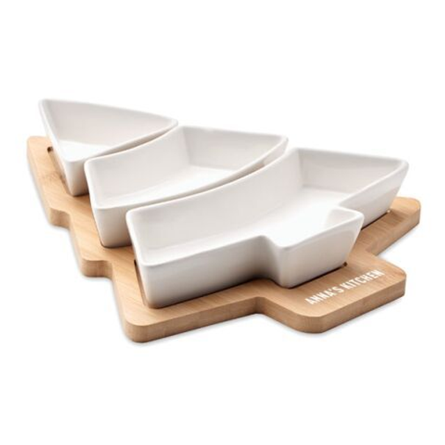 Christmas tree serving tray