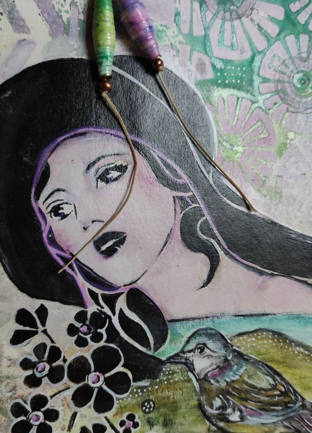 Carnet peint esprit romantique