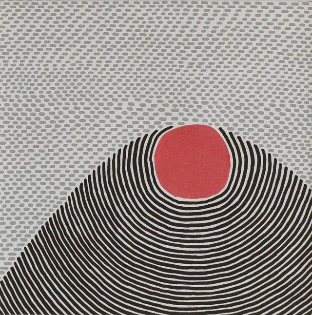 Peinture "Petites ondulations no. 1" - 20 x 20 cm