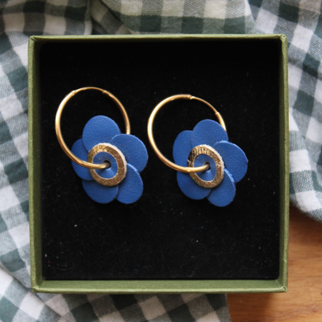 Boucles d’oreilles inspiration coquelicot