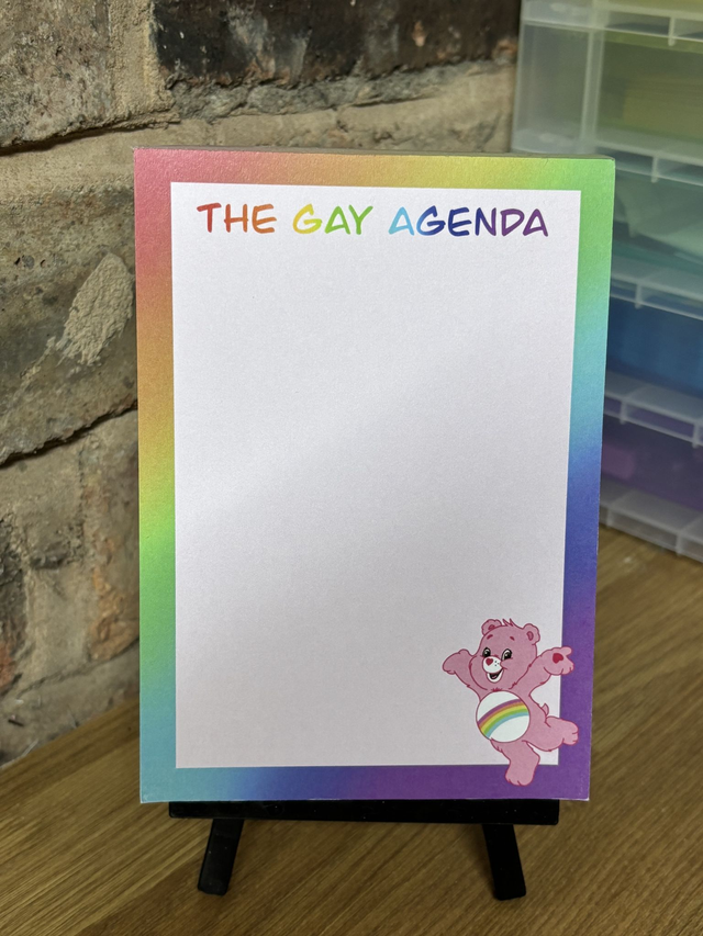 The Gay Agenda A6 Notepad