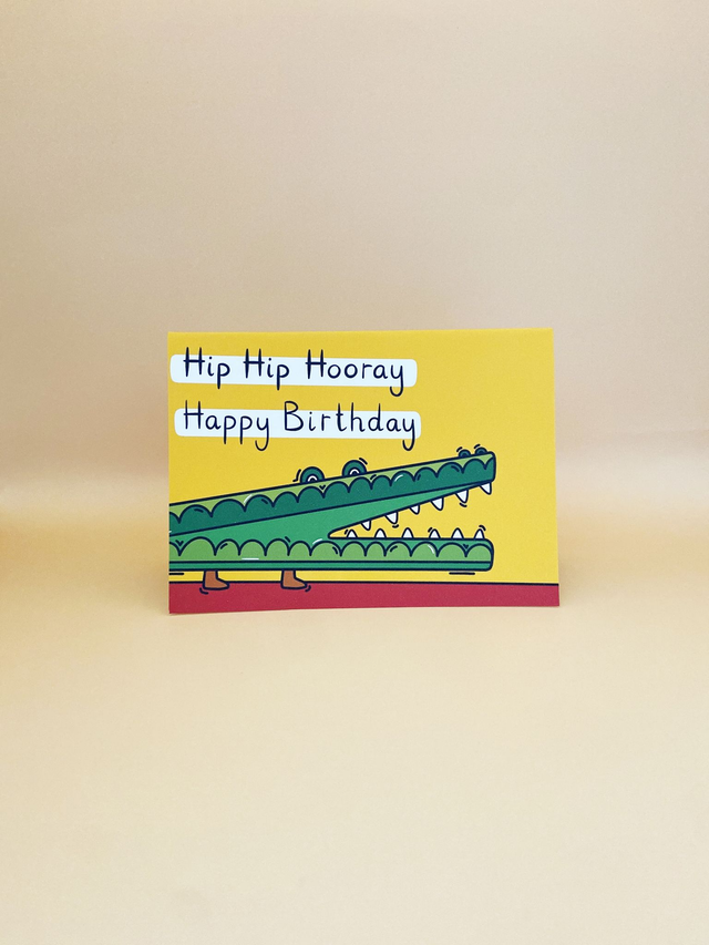 Crocodile greeting card