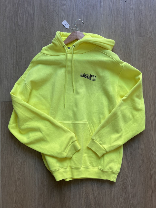 Balenciaga Hoodie Yellow Fluo - PRE-OWNED
