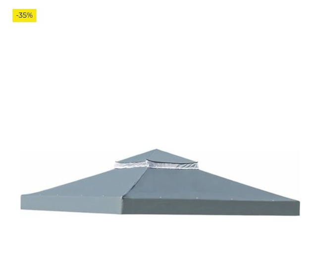 Techo de repuesto para cenador, con malla transpirable, resistente a los rayos UV, construcción de doble techo impermeable