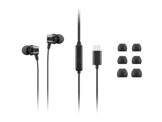 lenovo usb-c wired in-ear headphones (with inline