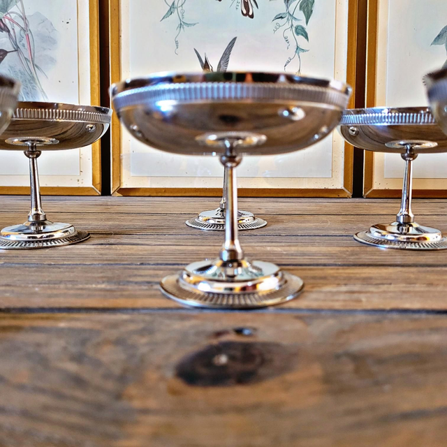 X Coupes à glaces rondes vintage inox type Letang Remy