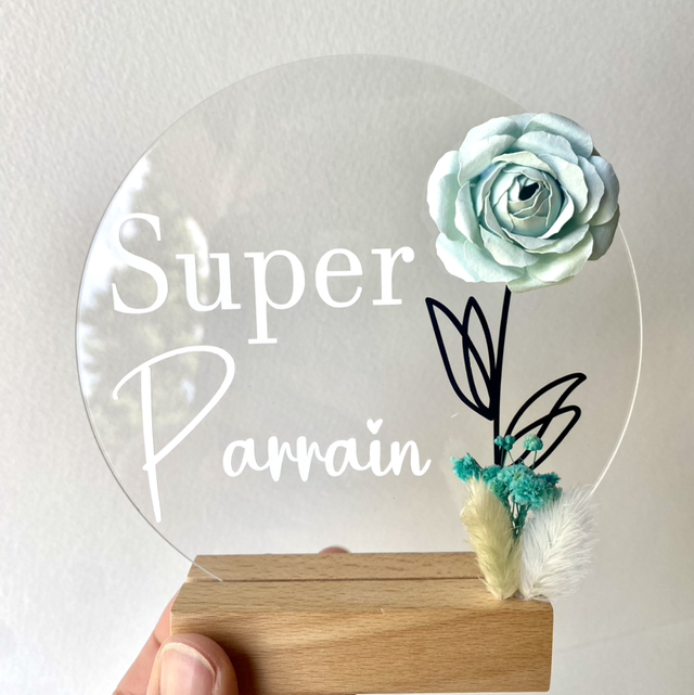 Le Plexi fleuri Super Parrain 