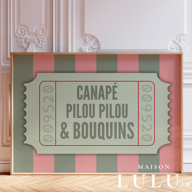 Affiche Canapé Pilou Pilou Et Bouquins