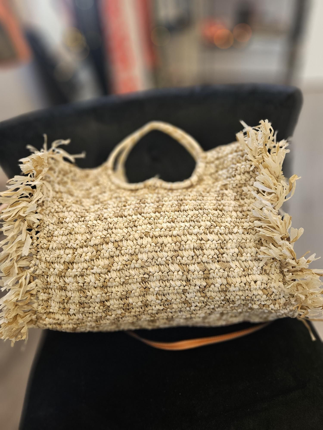 Sac shopper en paille 