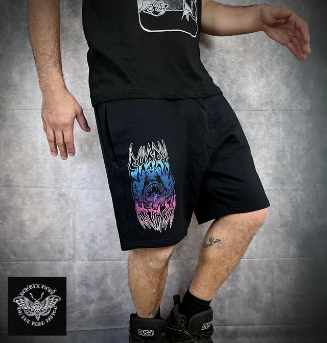 Bermuda Men en Coton bio "Sharkattack Acid Pink !"