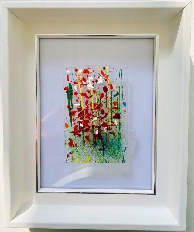 Wilde bloemen - miniatuurpaneel (9773) - in luxe houten frame