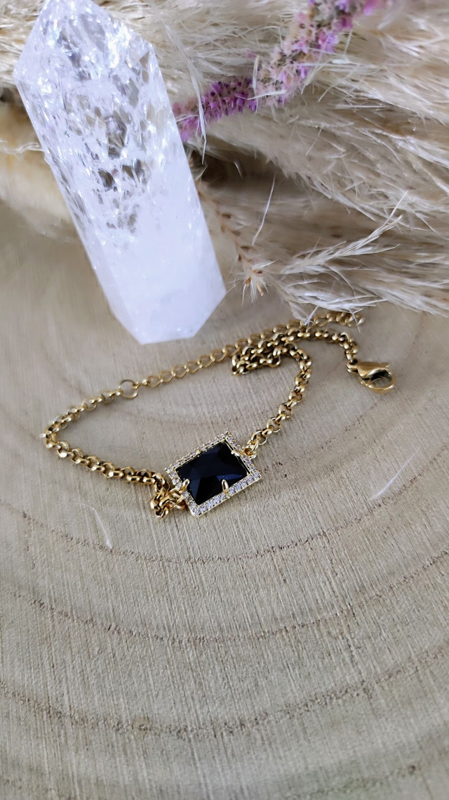 Bracelet "Éclat" Obsidienne N°9