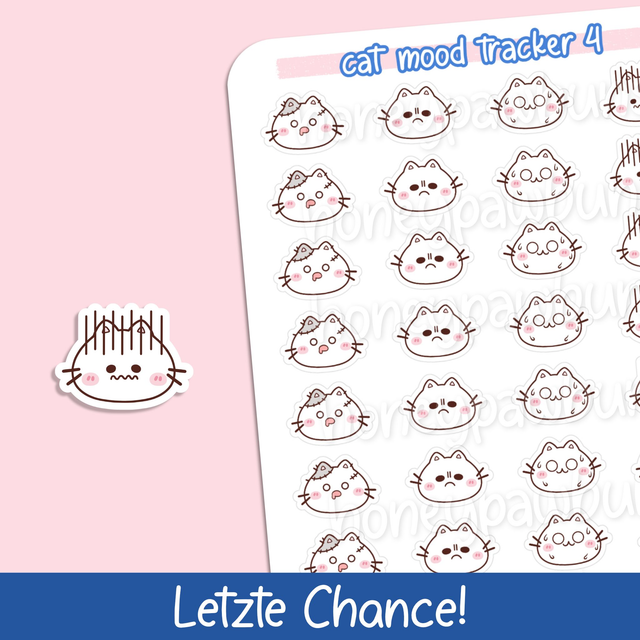 Katzen Stimmungstracker Nr. 4 Sticker Sheet - ST2312