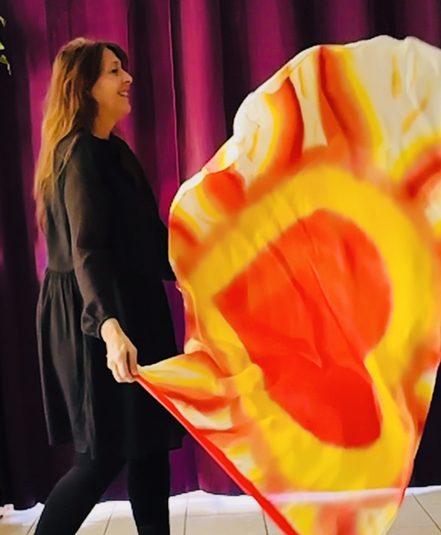 Burning Heart 90x140cm soie semi légère L’unité sans tige