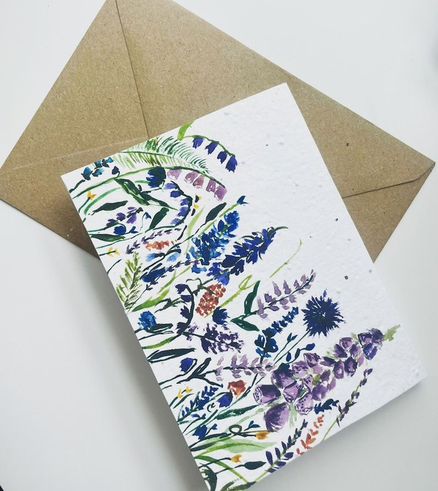 Plantable Wildflower Seed Plain Greeting Cards