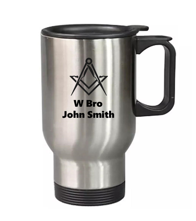 Custom Masonic Travel Mug - 14oz Stainless Steel 