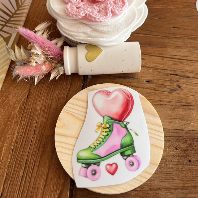 Sticker patin à roulettes 