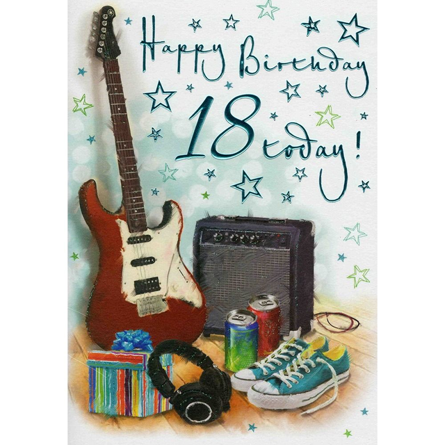 18th Birthday Card Modern Design 