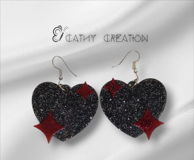 Boucles d'oreilles coeur 