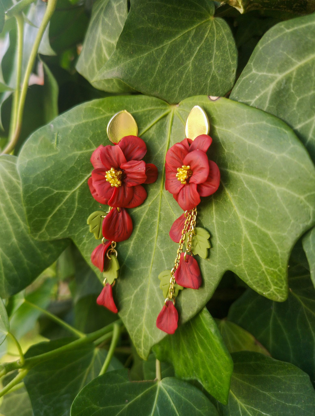 Collection Florale Pétale Pourpre - Boucles d&#039;oreilles Félicity