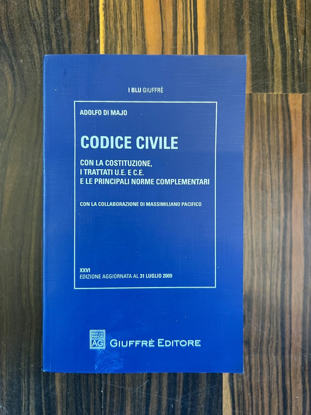 Adolfo Di Majo - Codice Civile (Giuffrè Editore, 2009) XXVI 
