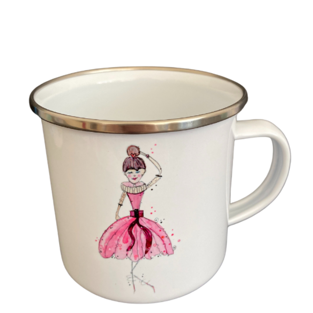 Emailletasse "Ballerina"