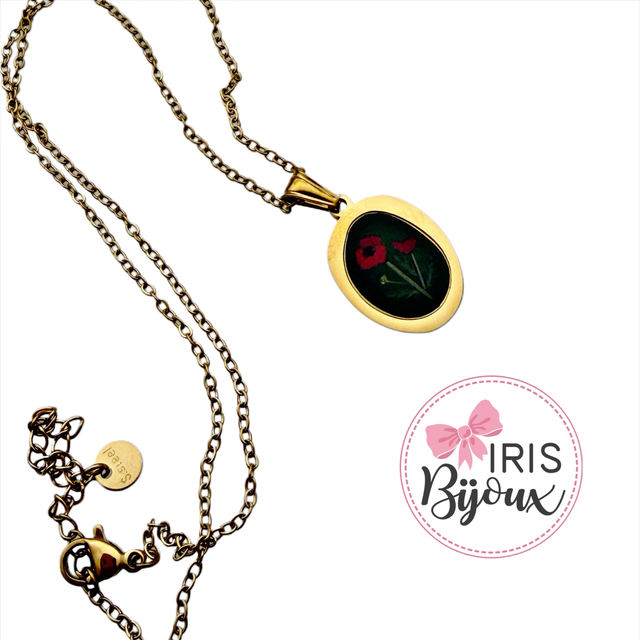 Collana girocollo papaveri 