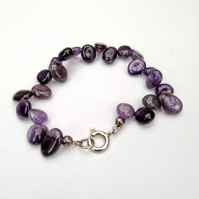 Armband met amethist nuggets