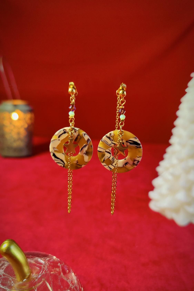 Boucles d'oreilles Elodie Jaune