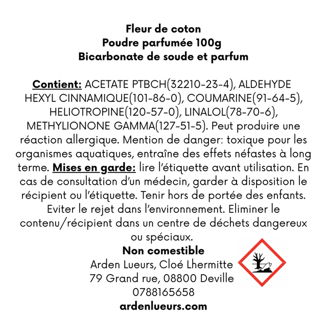 Poudre parfumée Fleur de coton
