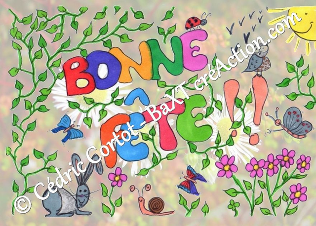 Carte postale à colorier (Ref Bonnes Fêtes 1)