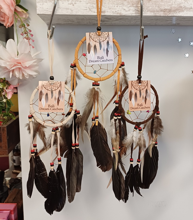 Bali Dream Catchers - 9cm (choc/cream/tan)