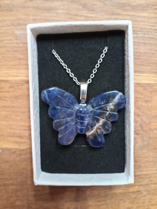 Sodalite Butterfly Necklace