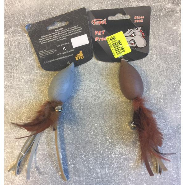 Forpet speelmuisje met veerstaart en belletje