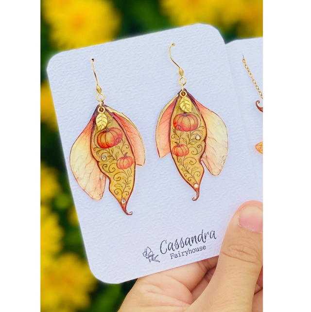 Citrouilles magique - boucle d’oreille 