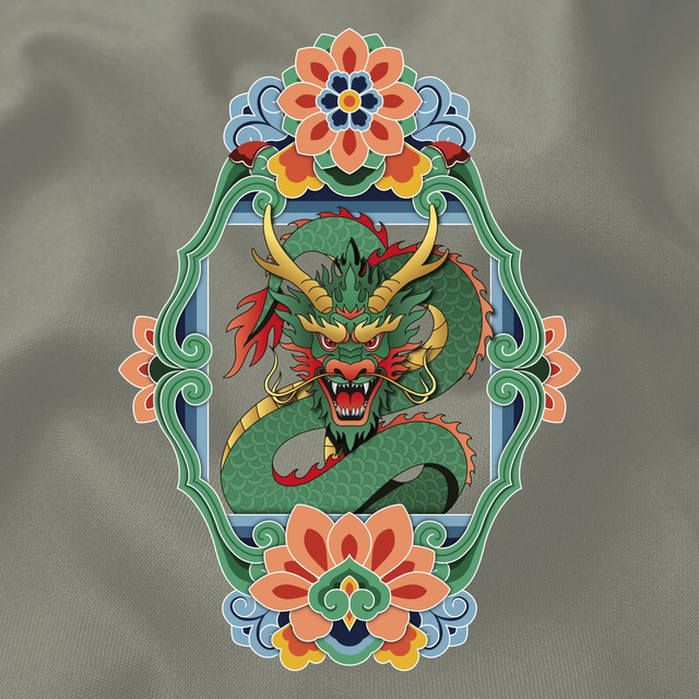 T-shirt Dancheong 단청 - FEMME Kaki