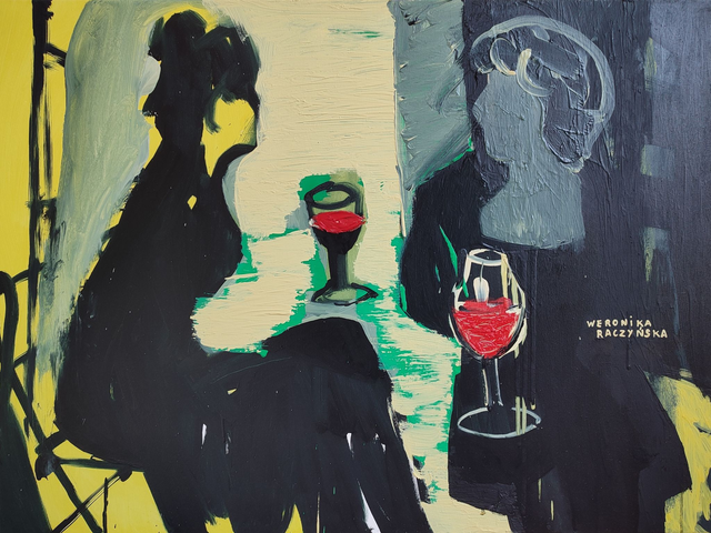 Mieszczki, 60x80 olej płótno