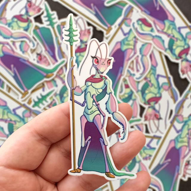 Sticker Mante orchidée