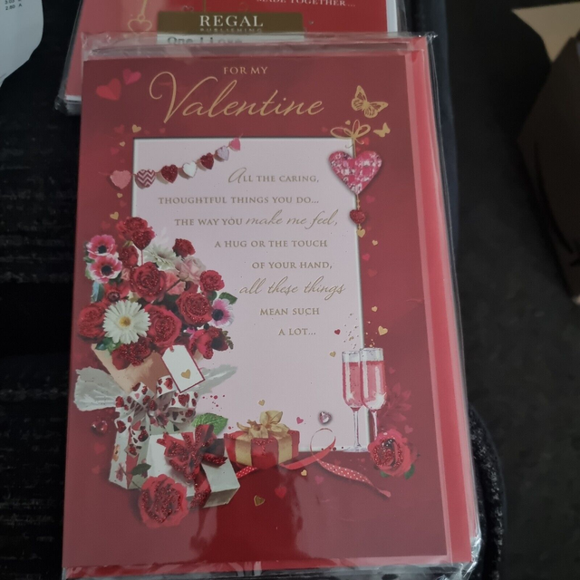 Valentines Card, Love Hearts, With Love On Valentine’s Day