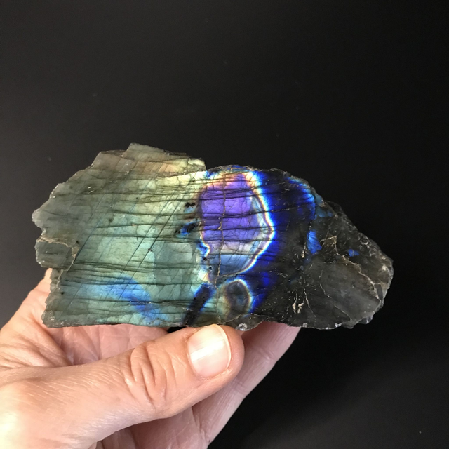 LABRADORITE BLEUE- Brut semi-polie [MADAGASCAR]