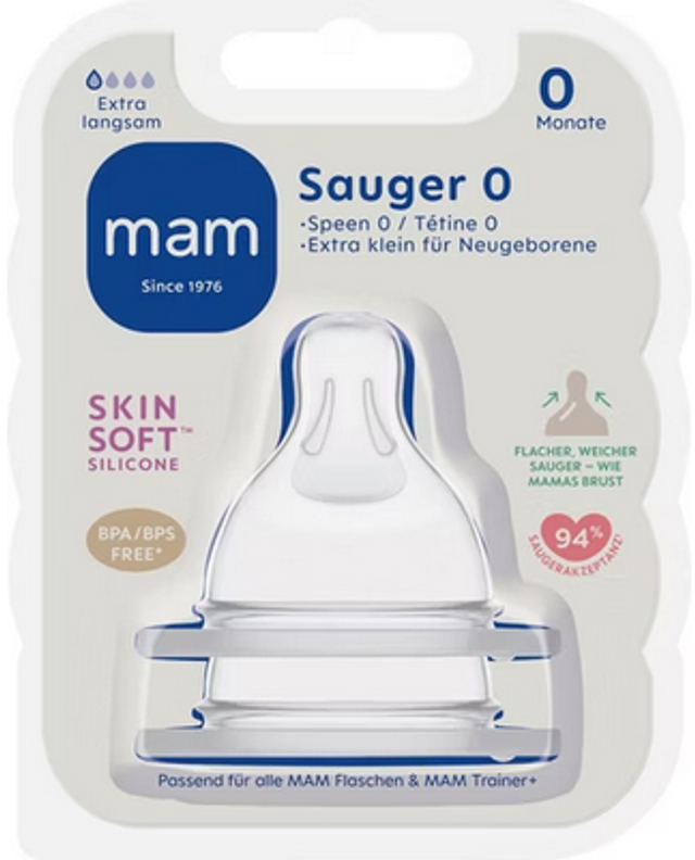 MAM Sauger 0 für Babyflasche 0 Monate