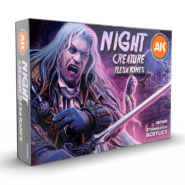 AK 3rd Gen Paintset NIGHT CREATURES FLESH TONE SET