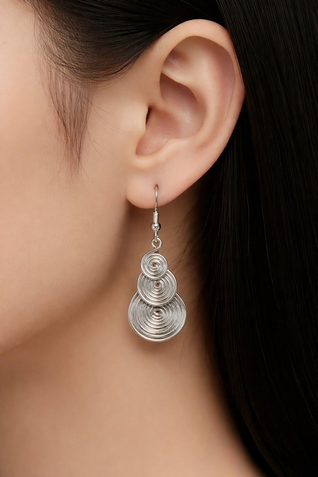 Boucles d'oreilles spirales