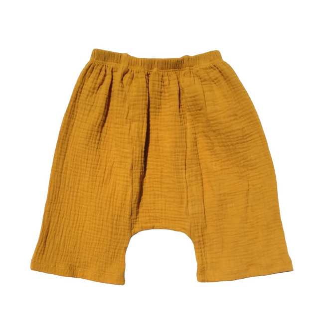 Pantalon Harem de Algodón orgánico Mostaza