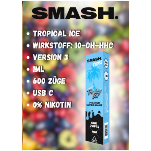 Smash vape tropical ice HHC