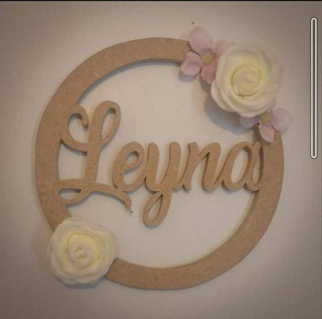 Petite couronne prénom florale 