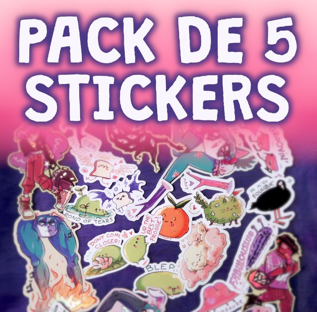 Pack de 5 stickers