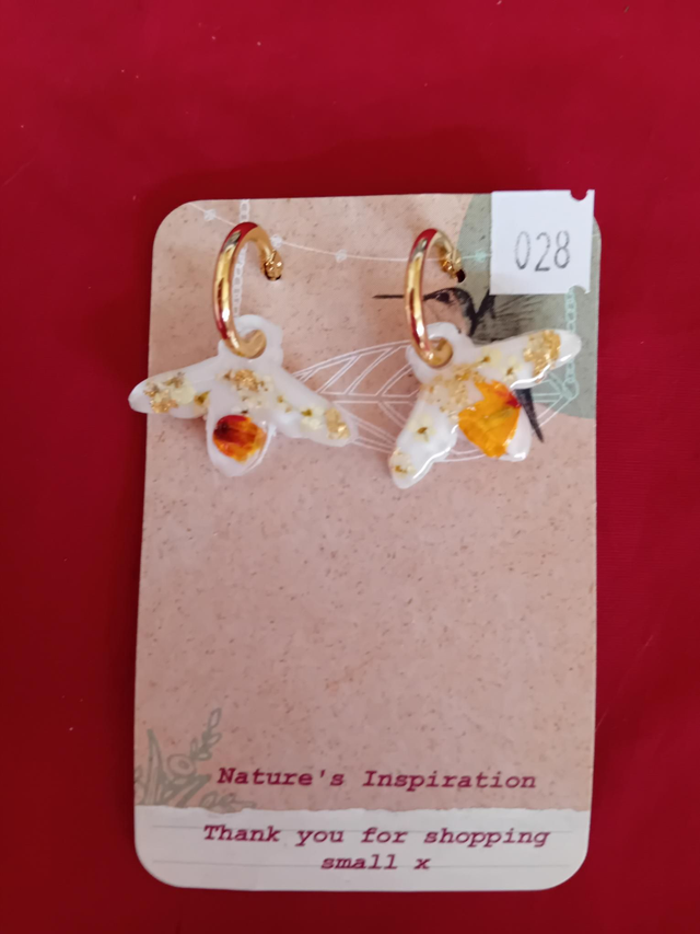 028 - Bee hoop earings - Nature Inspiration
