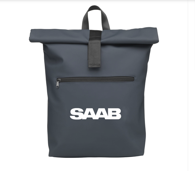 Roll-top rugzak met Saab-logo