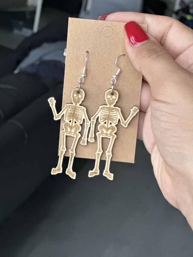 Boucle d'oreille Halloween Squelette